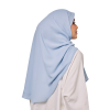 Sulam Mekar Ironless Chiffon Triangle Bawal in Pastel Blue